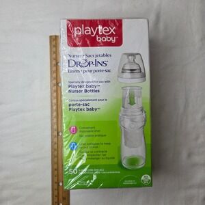 Playtex Baby Nurser Bottle Drop-Ins Liners 8-10oz 50 Ct Pre-Sterilized BPA Free